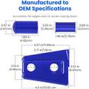 Door Hinge Cover Trim Exterior Accessories for Jeep Wrangler JK JKU Sport Rubicon Sahara X Unlimited 2-Door & 4-Door 2007-2018 (Blue 8PCS)