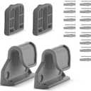 Dearlomum Retractable Baby Gate Replacement Parts, Original Hardware Set (Including 2 x Latchs + 2 x Brackets + 1 Set of Screws) for Retractable Gate Asin B09K7GXDVT/B09K7J4PH2/B09XMRJ87H (Grey)