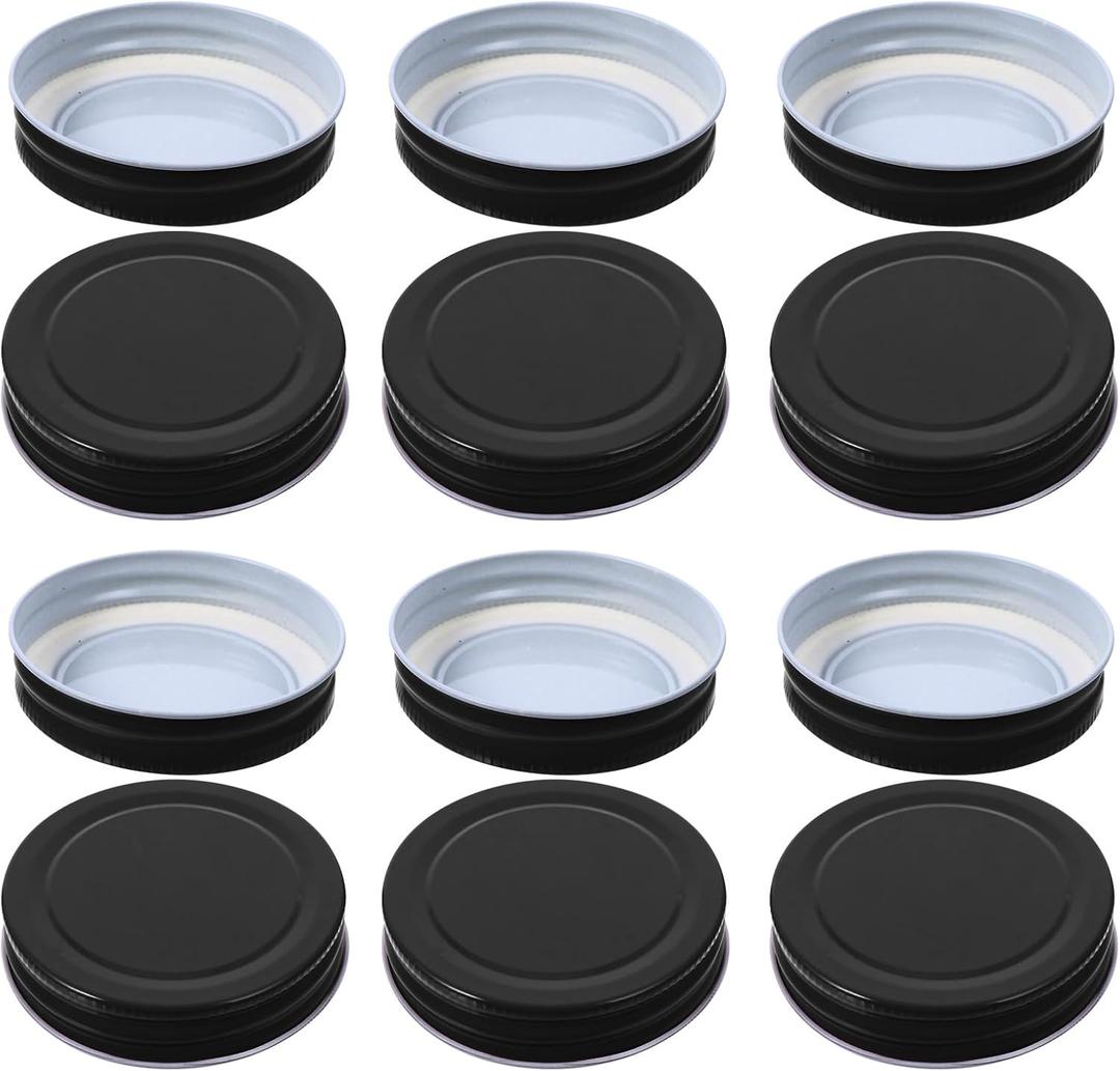 Operitacx 12 Pack 70mm Mason Jar Lids, Regular Mouth Tinplate Replacement Jar Caps for Storage, Drinking Containers, Canning Supplies and Kitchen Organization