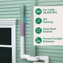3" 19Ft Mini Split Line Set Cover, PVC Ductless Air Conditioner Decorative Pipe, Pump Covers, AC Line Cover Kit, for Outside Units Air Conditioners & Heat Pumps, All in One Set