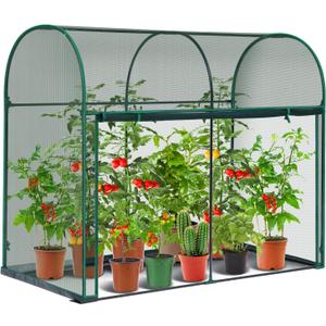 Ohuhu Crop Cages for Garden Plant: 6x3x5 Ft Tent Cage, Plant Netting Cover with Zipper, Garden Bed Cover, Plant Cover from Animal Wind-Resistant Garden Cage for Fruit Vegetable Flower
