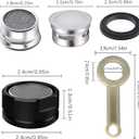 4PCS 2.2 GPM Faucet Aerator, 2 Pack Aeration Filter Replacement Parts With Brass Housing 15/16 Inch 24mm Male Thread Aerator Faucet Filter With Gasket For Kitchen And Bathroom (Black)