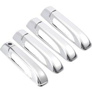 X AUTOHAUX 4pcs Chrome Plated ABS Exterior Side Door Handle Cover for Dodge for Ram 1500 2500 3500 2010-2018 for Jeep Grand Cherokee 2006-2018 - Silver Tone