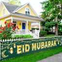 KatchOn, Large Eid Mubarak Banner  120x20 Inch | Green Eid Decorations for Home, Eid Sign, Eid Mubarak Yard Banner, Perfect for Eid al-Fitr Decorations & Eid al-Adha Celebrations