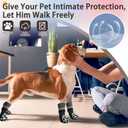 BINGPET 6PCS Dog Socks to Prevent Licking Paws with Grippers for Hardwood Floors Anti Slip, Winter Pet Shoes Booties, Extra-Thick Grip Dog Boots & Paw Protectors for Small Medium Large Senior Dogs, M