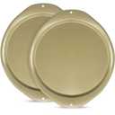 RavisingRidge Pizza Pan - 14 Inch Nonstick Pizza Pan for Oven with Widen Handles for Cooking, Baking, and Grilling - Durable, Even Heating, Long-Lasting Kitchen Cookware (2, Golden)