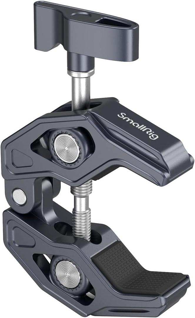 SMALLRIG Crab-Shaped Super Clamp, Camera Mount, 1/4"-20, 3/8"-16 Threaded Holes, 7.7lbs/3.5kg Payload, Compatible with Cameras, Monitors, LED Lights, etc.