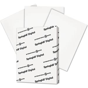 Springhill White Cardstock Paper, 110lb Index, 199gsm, 8.5 x 11 card stock, 1 Ream / 250 Sheets - Heavy Cardstock with Smooth Finish (015300R)