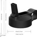 The Mass Wide Mouth Straw Lid Compatibility Most Sports Water Bottle (White & Frost)