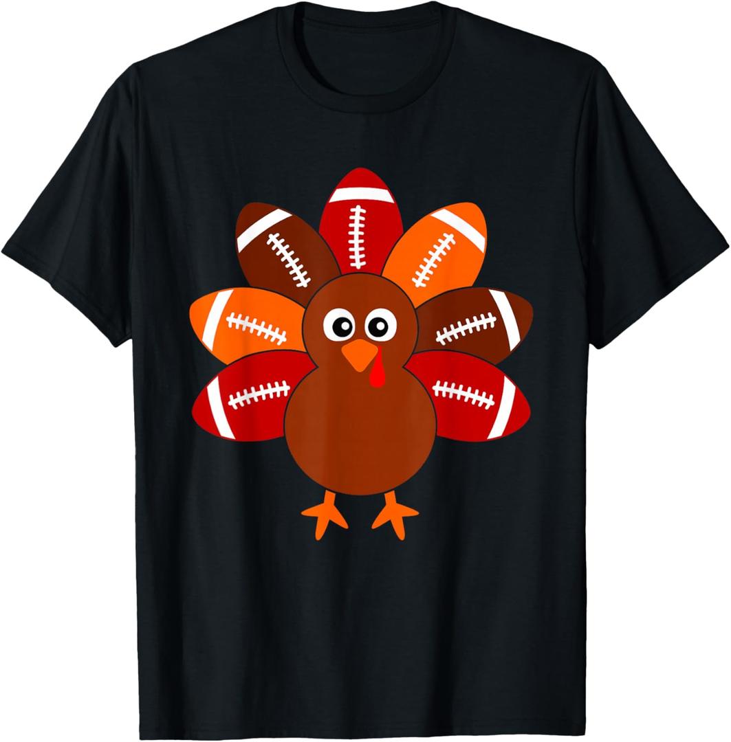 Thanksgiving Shirts for Kids Boys Turkey Ball Men Women T-Shirt, S Size
