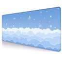 Kawaii Pastel Purple Witchy Large Gaming Mouse Pad, Mystical Elements Cute Goth Desk Mat, Aesthetics Desk Pad for Work, Laptop, Office, Home, 31.5 X 11.8 Inch