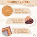 Nuanchu 28 x 79 Inch Extra Large Bamboo Floor Mat, Non-Slip Bath Mat