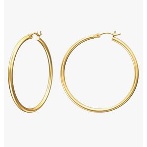 Gacimy Gold Hoop Earrings for Women 14K Real Gold Plated Hoops with 925 Sterling Silver Post