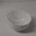 US Acrylic Vista White Plastic Salad and Serving 10-inch Bowls | set of 3 | Reusable, BPA-free, Made in the USA | 135 oz. capacity
