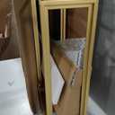 3-Tier Arched Wall Shelf with Gold Frame & Transparent Shelves