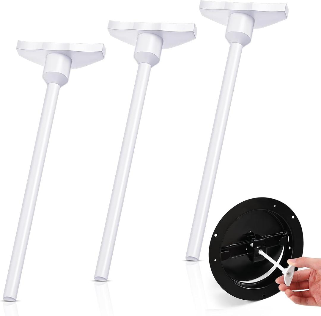 3 Pcs Round Ceiling Diffuser Plastic Key Handle, Vent Key for Steel Butterfly Damper, Adjust Air Flow Replacement for Round Vent Cover 6" 8" 10" and 12", Key Only, Damper Not Included