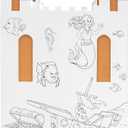 Easy Playhouse Sand Castle - Kids Art & Craft for Indoor & Outdoor Fun, Color, Draw, Doodle Decorate & Personalize a Cardboard Fort, 32 by 32 by 43. 5 inches Age 3and up