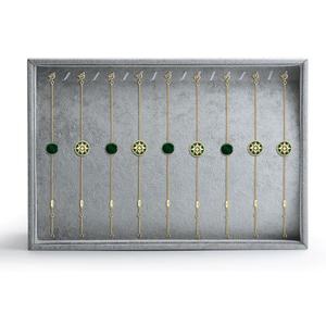 Oirlv Velvet Stackable Jewelry Display Trays Showcase Jewelry Organizer Storage Trays(necklace display)
