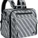 ALLCAMP Diaper Backpack, Waterproof Large Capacity Baby Bag, Multi-Function Nappy Bag with Stroller Hooks, Convertible Tote (Zebra Pattern)