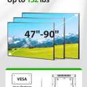Outdoor TV Wall Mount for 47-90 Inch Television, Mount with Swivel and Tilt, Full Motion Weatherproof TV Bracket with Articulating Dual Arms, Max VESA 600X400 mm, 132lbs