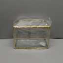 Giadun Glass Card Box with Slot, 10.2 inch Large Gold Clear Card Box for Wedding Receptions, Decorative Storage Box with Lock for Baby Shower, Birthday Party, Bridal Shower