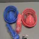 Kids Snorkel Mask Full Face, Snorkeling Gear for Kids 2-14 with Camera Mount, 180 Degree Panoramic View Snorkeling Set Anti-Fog Anti-Leak (Blue Pink)