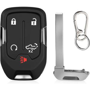 1 Pack Keyless Key Fob Remote Fit for 2019-2023 GMC Sierra 1500 2500 3500 2019-2023 Chevrolet Chevy Silverado 1500 2500 3500, 433 MHz HYQ1ES 13522904 13522854 Include Uncut Key Blade