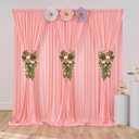 10ftx30ft Blush Pink Wrinkle-Free Backdrop Drapes for Party, 6 Panels 5ftx10ft Blush Pink Polyester Background Curtains Backdrop Decorations for Wedding, Birthday