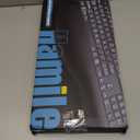 Large Print Backlit Wireless Keyboard  Silent Keyboards with Wrist Rest, 7-Color Light up, Quiet Low Profile Keys, 2.4G Wireless Rechargeable Full Size Keypad for Computer Laptop Windows, Black