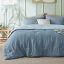 Bedsure King Comforter Set, Mineral Blue Soft Prewashed Bedding for All Seasons, 3 Pieces GentleSoft Bed Set, 1 Lightweight Comforter (104"x90") and 2 Pillowcases (20"x36")