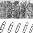Fishing Power Speed Clips Kit, 60/160pcs Speed Clips for Fishing Lure Quick Change Fishing Snap Clip for Freshwater Saltwater Connector Tackle