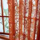 Green Curtains for Living Room 2 Panels - Green Curtains, Boho Rod Pocket Bright Privacy Autumn Window Treatments, 59W x 84L, Green