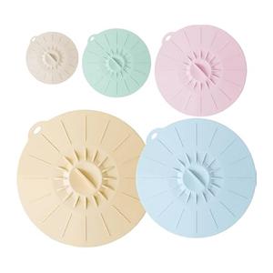3 PCS Silicone Lid sets with 3 Sizes, Microwave Splatter Cover, Heat Resistant Reusable Covers Fits Cups, Bowls, Plates, Pots, Pans, Skillets, Stove Top, Oven Dishwasher Fridge Safe - Rainbow