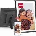 RCA 10.1" WiFi Digital Picture Frame, Electronic Photo Frames 32GB Storage, HD IPS Touch Screen WiFi Frame/Auto Rotate/Wall Mounted, Easy Setup in Uhale App to Share Photo/Video Anytime (Black)