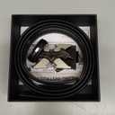 Dubulle Designer Ratchet Belt for Men Leather Fashion Adjustable Automatic Buckle Sliding Removable Dress Casual (Adjustable Fit 22" to 38" Waist)