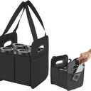 Foyego 4 Cup Drink Carrier with Handle, Reusable Cup Carriers for Drinks, Portable Foldable Insulated Coffee Cup Drink Holder for Delivery and Caddy