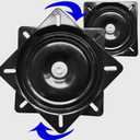 2Pack Heavy Duty Bar Stool Swivel Plate, 6Inch Chair Base With Solid Ring of Ball Bearings, 400lbs Capacity Replacement Seat Parts Lazy Susan Hardware for Barstools Recliner Chair Boat