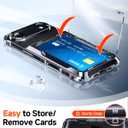 LeYi for iPhone-17-Air Case Wallet: Clear i Phone 17air Cover with Card Holder Funda para iPhone17 Air Walli Card Slot Protective Military Grade Heavy Duty Women Men Cases, Transparent