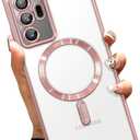 AIGOMARA Magnetic Case for Samsung Galaxy Note 20 Ultra 6.9 Inch, Pink | Wireless Charging Compatible, Flexible, Soft TPU, Anti-Scratch, Shockproof, Drop Protection, for Women for Men