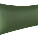 NTBAY Satin Body Pillowcase for Hair and Skin, Luxurious and Silky Pillow case with Envelope Closure, 20x54 Inches, Olive Green