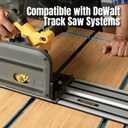 POWERTEC 71691 110 Inch Track Saw Guide Rail Connector Set for DeWalt Track Saws, Clamping Options Includes 2x55" Aluminum Extruded Guided Rails and (1) Guide Rail Connector for Woodworking Projects