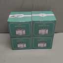 Clear Square Acrylic Storage Jars 4 Pack, Plastic Bathroom Organizer for Cotton Swabs, Rounds, Pads, Balls, Floss Picks