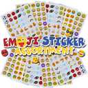 ArtCreativity 3000+ Emoticon Stickers for Kids, Includes 12 Packs with 72 Sticker Sheets, Emoticon Sticker Set for Teacher Classroom Rewards, Art Supplies, Kids Party Favors, Goodie Bag Fillers