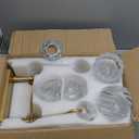 Vintage Bathroom Light Fixtures, 4 Light Gold Bathroom Vanity Light, Matte Antique Brass Finish with Crystal Glass Shade, Wall Sconces Lighting for Bedroom, Living Room, Hallway