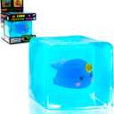 Cube Fidget Toy with Maltose Filling - Glow-in-The-Dark Unicorn Whale Inside, Squishy Sensory Toy, Stress Relief Toy for Halloween, Christmas & Birthday Gift