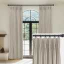 Linen Pinch Pleated Curtains Blackout 100% Black Out Curtains 96 Inches Long 2 Panels with Hooks, Thermal Insulated Pinch Pleat Drapes for Bedroom, 40Wx96L, Dark Flax