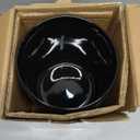 Glossy X-Large Ceramic Stoneware Cork Bottom Kitchen Utensil Holder, Black