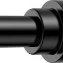 Shower Curtain Rod 30-64 Inch,0.87"Diameter Adjustable Spring Tension Curtain Rods No Drill,Matte Black Shower Tension Rod for Bathroom,Room Divider,Window,Anti-Rust Non-Slip 1-Pack