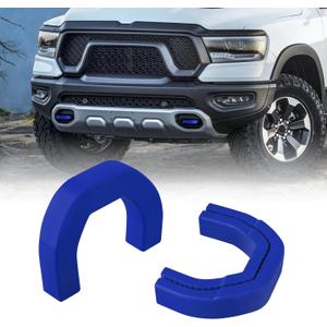 Front Tow Hooks Covers Hitch Cover customized Car Tow Hooks Compatible with RAM 1500 Accessories 2019-2026|Blue (Not Fit for RAM 1500 Classic,Warlock,RAM 2500,RAM 3500)