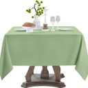 Square Tablecloth 52 x 52 Inch Sage Green Tablecloths Stain-Wrinkle Resistant Washable Polyester Table Cloths for Holiday, Buffet Parties, and Weddinge 1pack